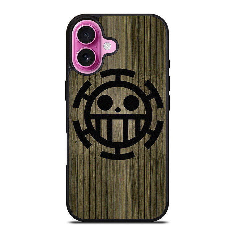 TRAFALGAR LAW ONE PIECE WOOD SYMBOL iPhone 16 Plus Case Cover