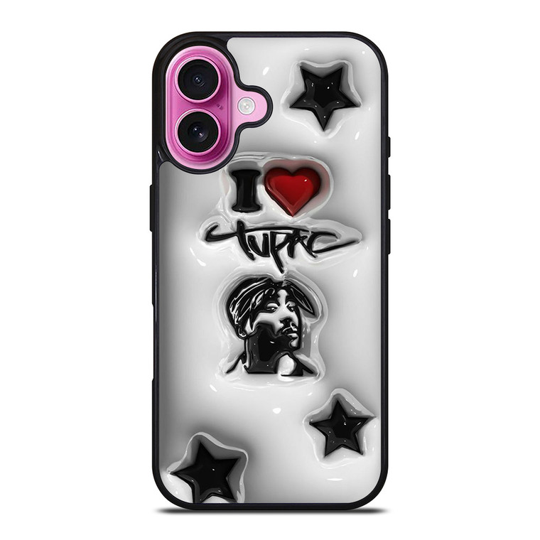 TUPAC SHAKUR RAPPER PLASTIC ART iPhone 16 Plus Case Cover