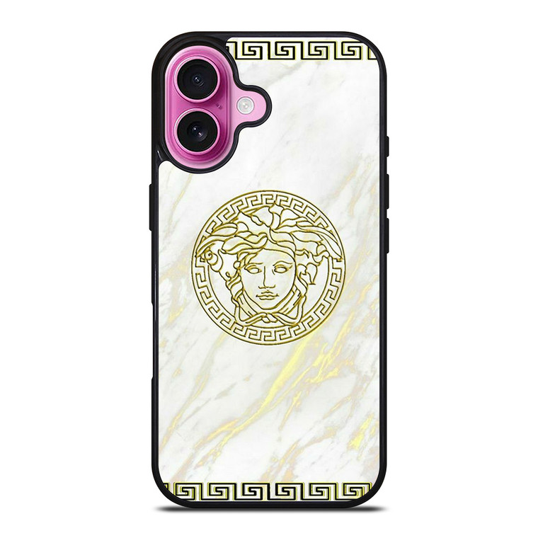 VERSACE GOLD MARBLE iPhone 16 Plus Case Cover