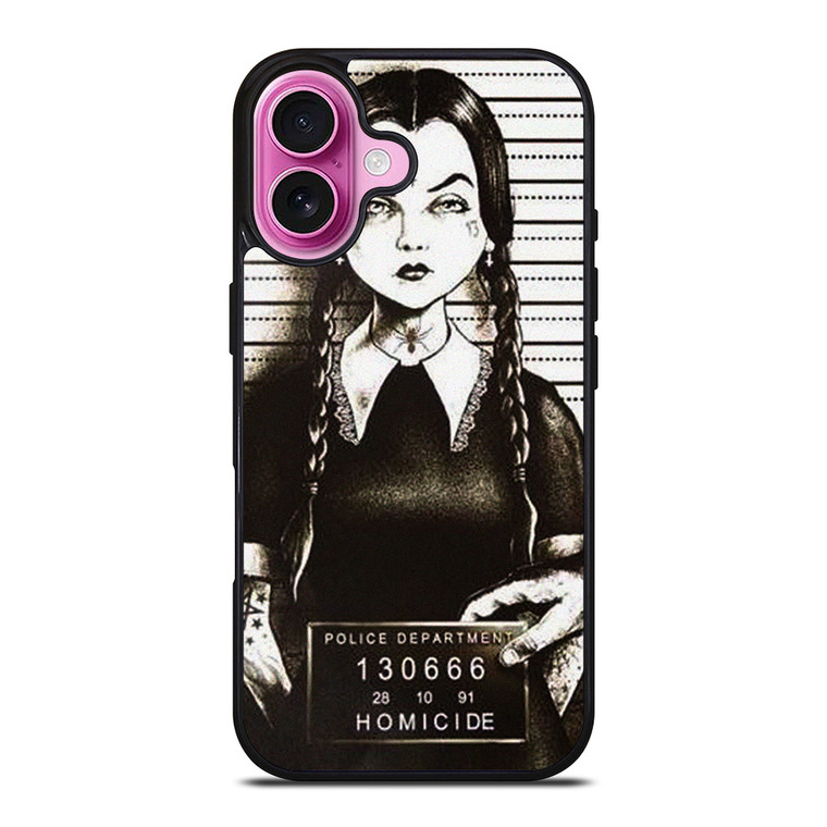 WEDNESDAY ADAMS MUGSHOT iPhone 16 Plus Case Cover WEDNESDAY ADAMS MUGSHOT iPhone 16 Plus Case Cover