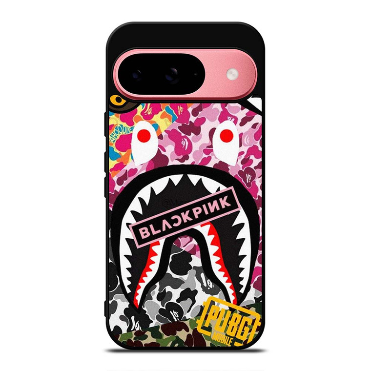 BAPE SHARK BLACKPINK CAMO COLLAGE Google Pixel 9 Case Cover