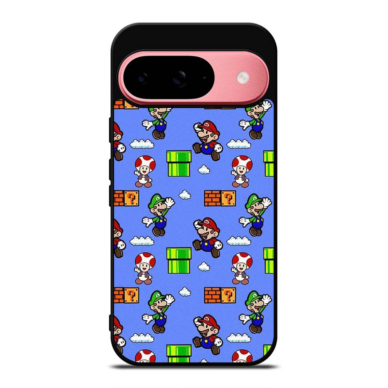 MARIO BROS LUIGI TOAD CUTE PATTERN Google Pixel 9 Case Cover
