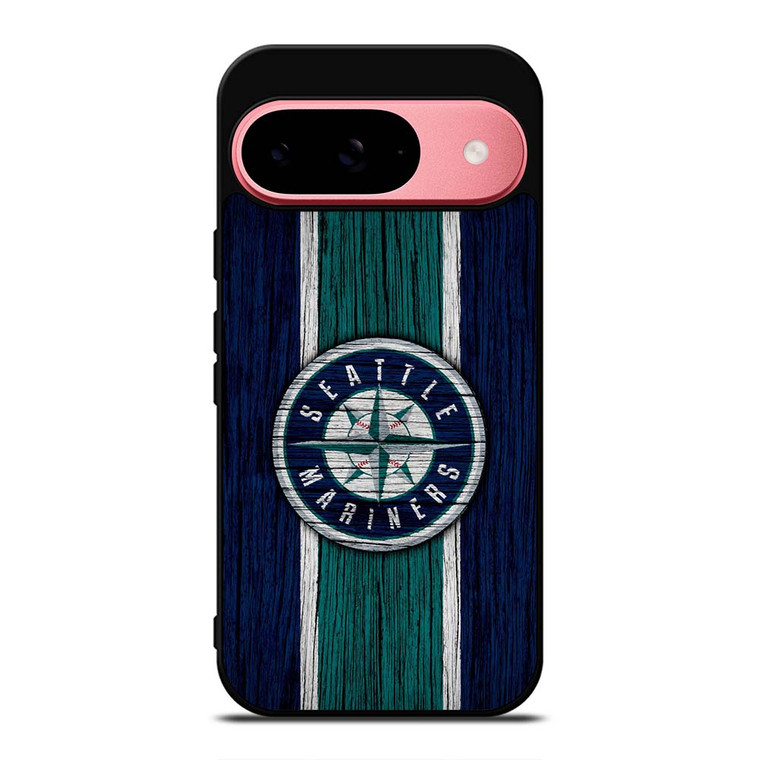 SEATTLE MARINERS WOODEN STRIPE LOGO Google Pixel 9 Case Cover SEATTLE MARINERS WOODEN STRIPE LOGO Google Pixel 9 Case Cover