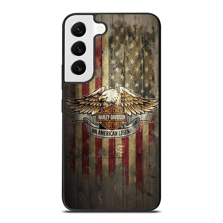 HARLEY DAVIDSON MOTORCYCLES USA WOOD LOGO  Samsung Galaxy S22 Case Cover