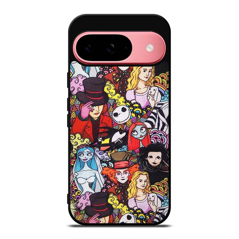 TIM BURTON HORROR MOVIE COLLAGE Google Pixel 9 Case Cover