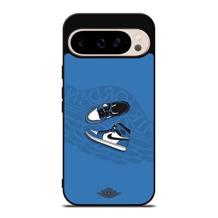 AIR JORDAN 1 SNEAKERS BLUE Google Pixel 9 Pro Case Cover