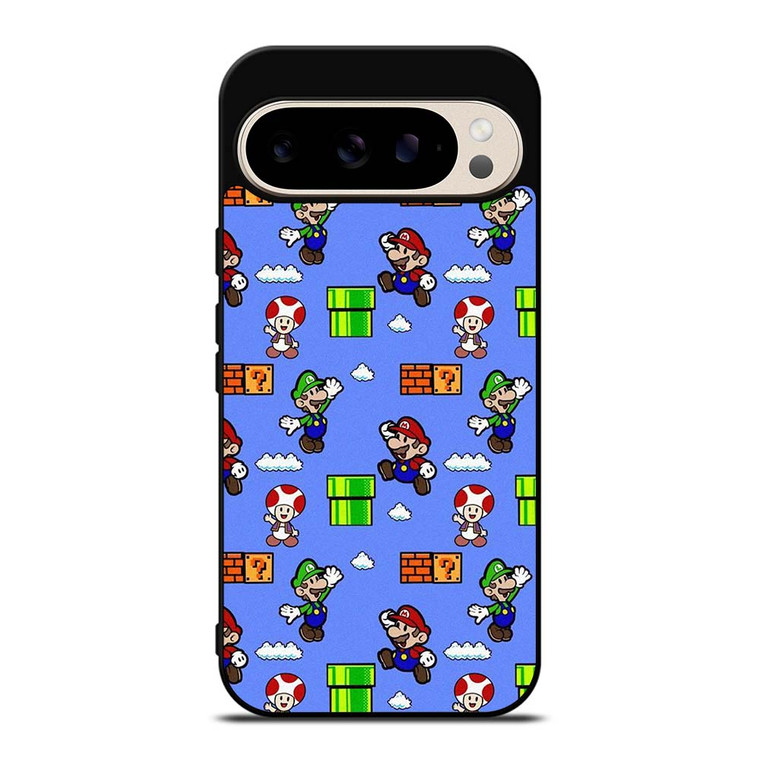 MARIO BROS LUIGI TOAD CUTE PATTERN Google Pixel 9 Pro Case Cover
