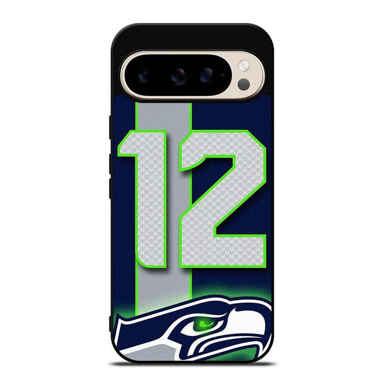 SEATTLE SEAHAWKS NFL 12 MAN LOGO Google Pixel 9 Pro Case Cover SEATTLE SEAHAWKS NFL 12 MAN LOGO Google Pixel 9 Pro Case Cover