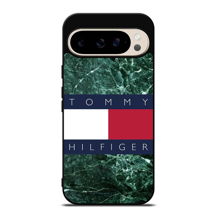TOMMY HILFIGER GREEN MARBLE Google Pixel 9 Pro Case Cover