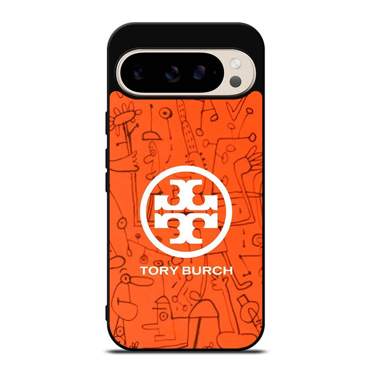 TORY BURCH ORANGE PATTERN Google Pixel 9 Pro Case Cover