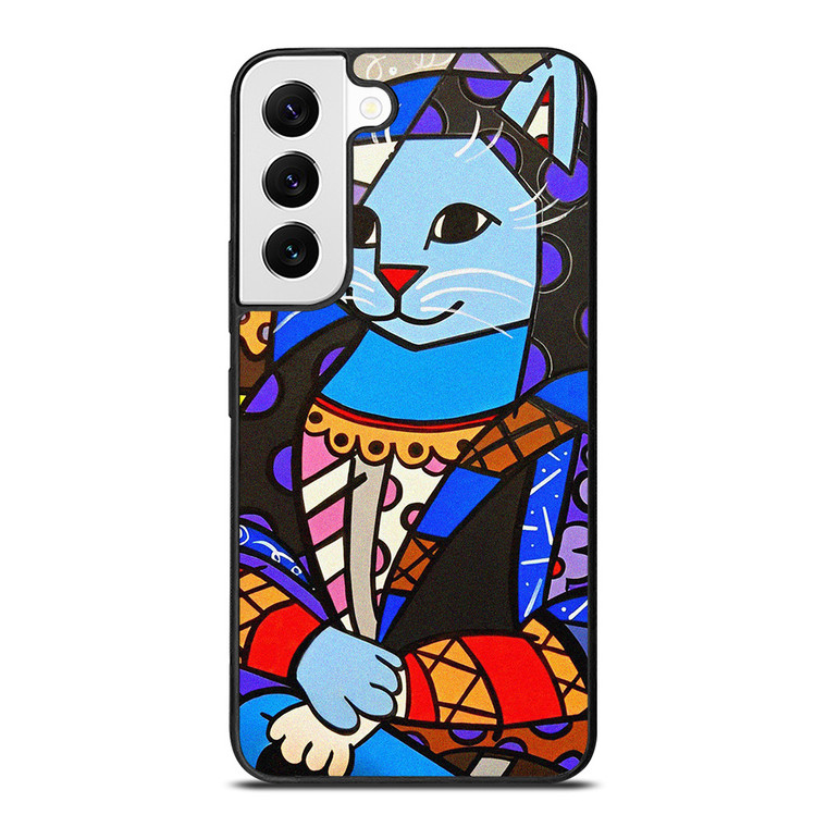 ROMERO BRITTO CAT MONALISA  Samsung Galaxy S22 Case Cover