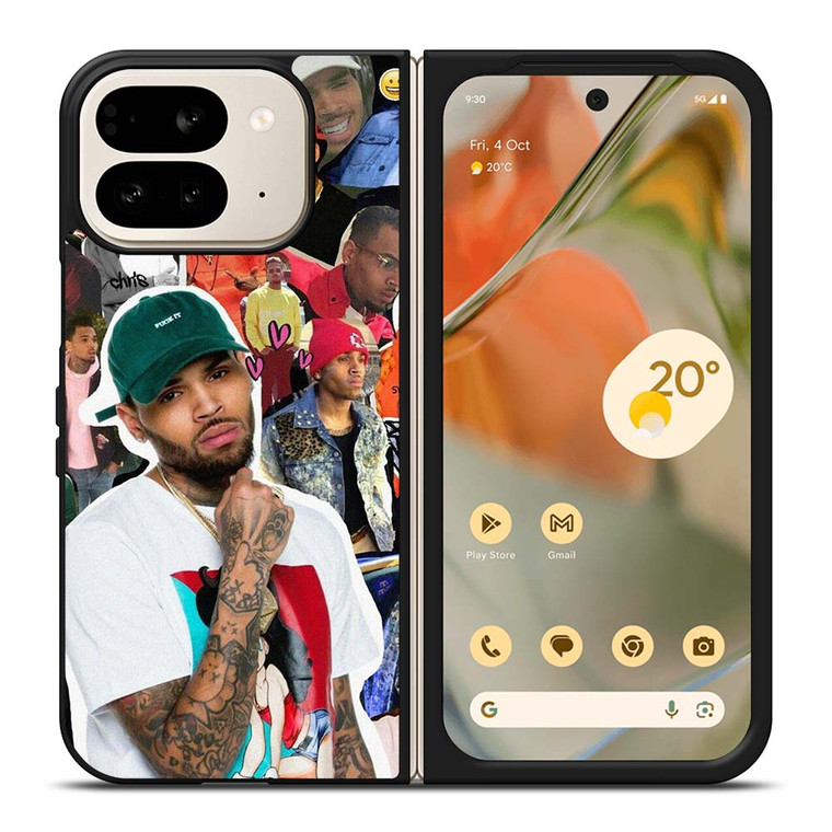 CHRIS BROWN SINGER COLLAGE Google Pixel 9 Pro Fold Case Cover