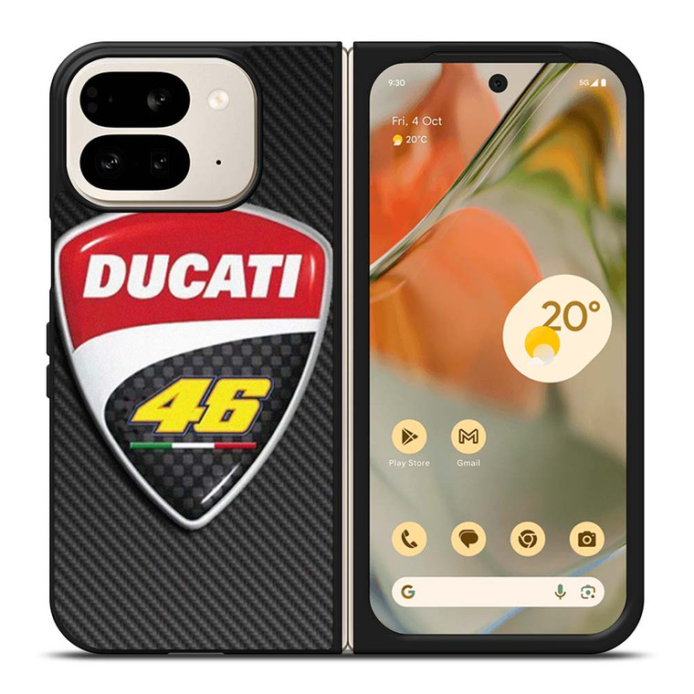 DUCATI VR46 VALENTINO ROSSI CARBON EMBLEM Google Pixel 9 Pro Fold Case Cover