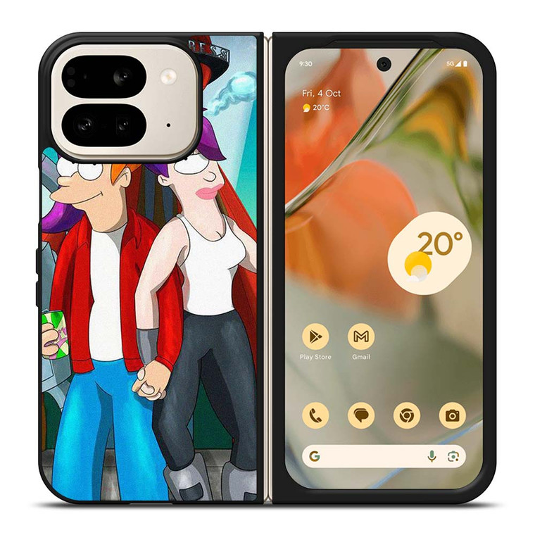 FUTURAMA PHILIP AND LEELA CARTOON Google Pixel 9 Pro Fold Case Cover