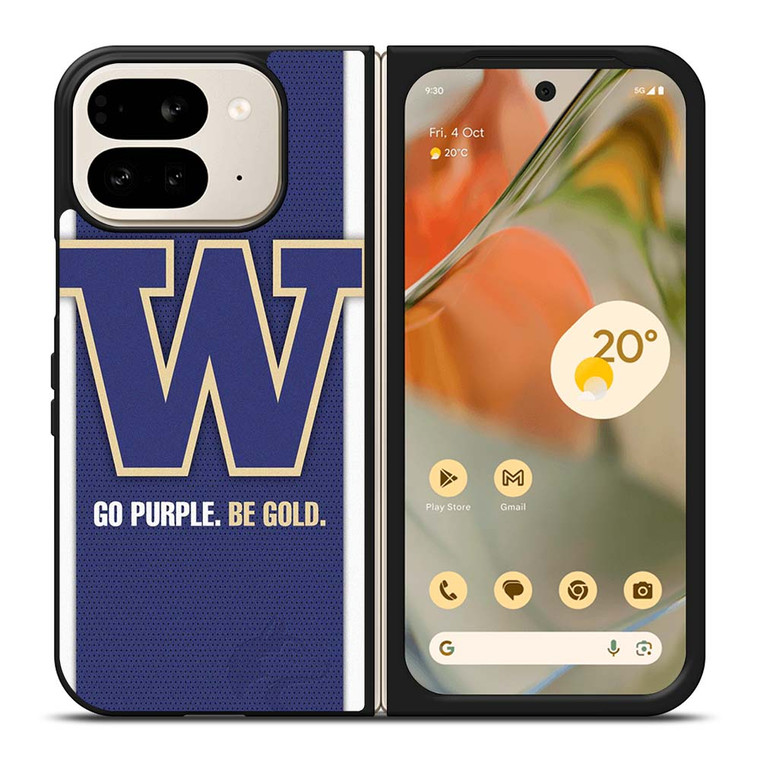 GO PURPLE WASHINGTON HUSKIES FOOTBALL Google Pixel 9 Pro Fold Case Cover
