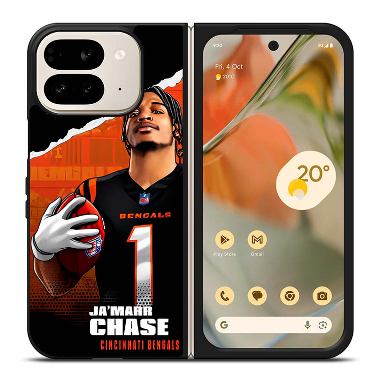 JA'MARR CHASE CINCINNATI BENGALS NFL FOOTBALL Google Pixel 9 Pro Fold Case Cover