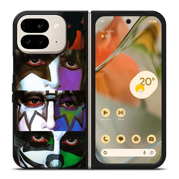 KISS ROCK BAND MEMBER COLLAGE Google Pixel 9 Pro Fold Case Cover