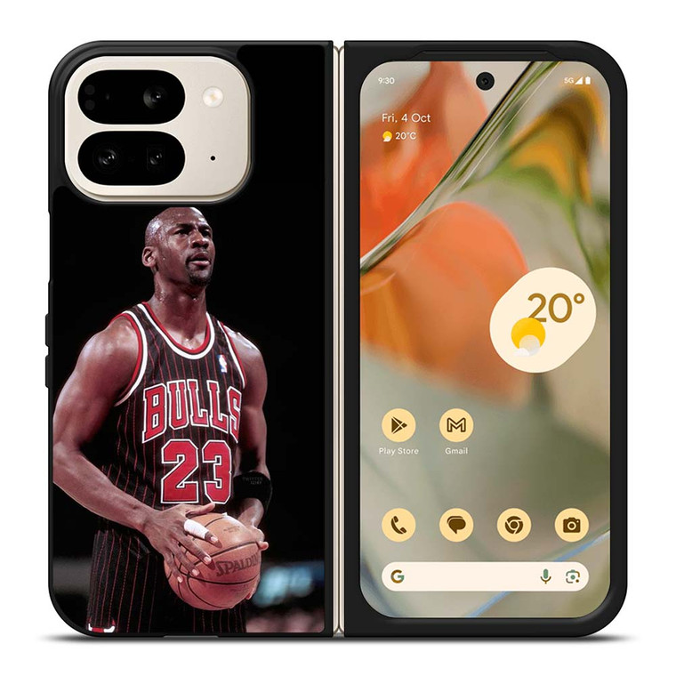 MICHAEL JORDAN CHICAGO BULLS BASKETBALL Google Pixel 9 Pro Fold Case Cover