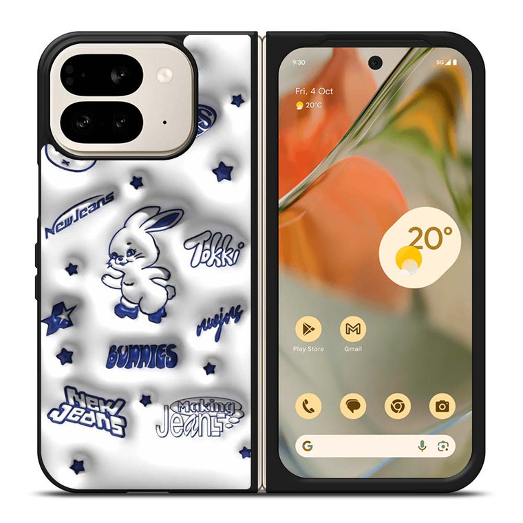 NEW JEANS BUNNIES 3D STYLE Google Pixel 9 Pro Fold Case Cover NEW JEANS BUNNIES 3D STYLE Google Pixel 9 Pro Fold Case Cover