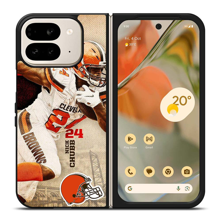 NICK CHUBB CLEVELAND BROWNS NFL Google Pixel 9 Pro Fold Case Cover