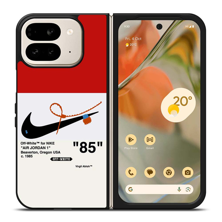 NIKE AIR JORDAN 1OFF WHITE RED Google Pixel 9 Pro Fold Case Cover NIKE AIR JORDAN 1OFF WHITE RED Google Pixel 9 Pro Fold Case Cover