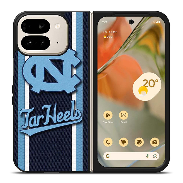 NORTH CAROLINA TAR HEELS STRIPE LOGO Google Pixel 9 Pro Fold Case Cover NORTH CAROLINA TAR HEELS STRIPE LOGO Google Pixel 9 Pro Fold Case Cover