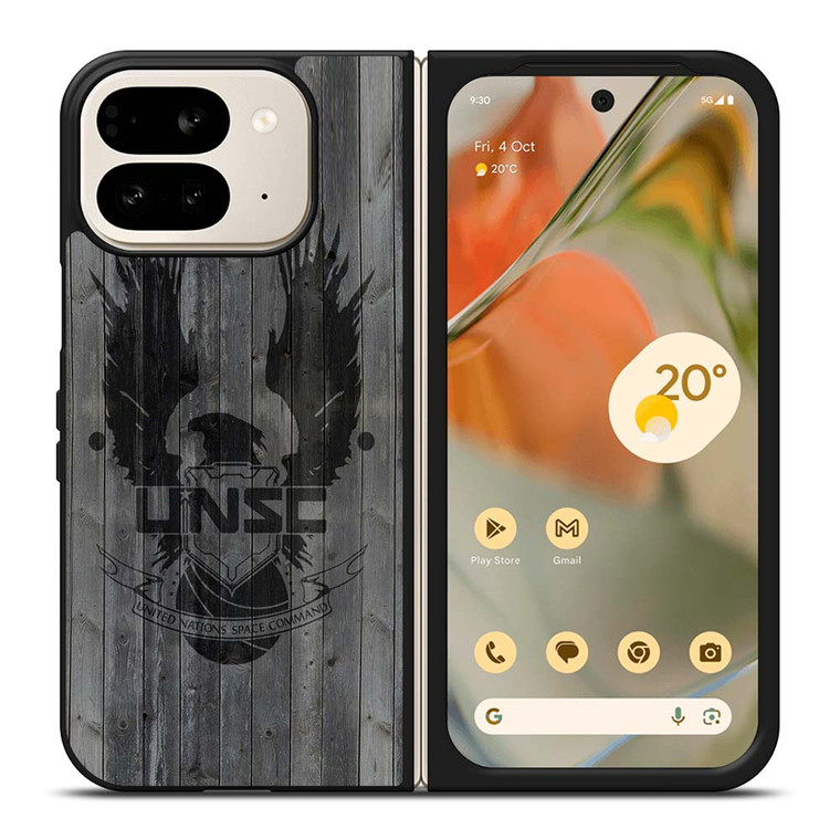 UNITED NATIONS SPACE COMMAND WOOD LOGO Google Pixel 9 Pro Fold Case Cover