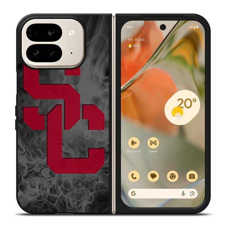 USC TROJANS FOOTBALL SMOKED LOGO Google Pixel 9 Pro Fold Case Cover USC TROJANS FOOTBALL SMOKED LOGO Google Pixel 9 Pro Fold Case Cover