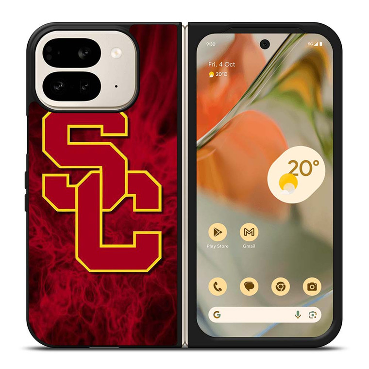 USC TROJANS RED SMOKED LOGO Google Pixel 9 Pro Fold Case Cover