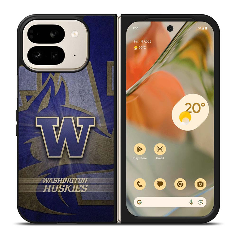 WASHINGTON HUSKIES LOGO METAL Google Pixel 9 Pro Fold Case Cover