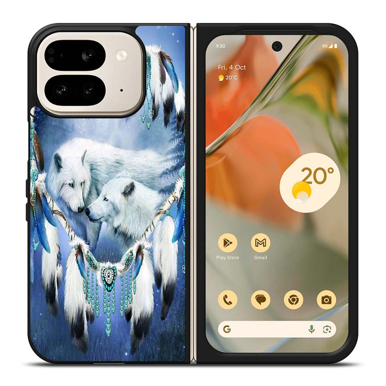 WHITE WOLF DREAMCATCHER Google Pixel 9 Pro Fold Case Cover