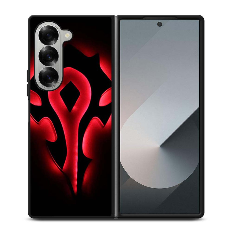 HORDE WORLD OF WARCRAFT BLACK LOGO Samsung Galaxy Z Fold 6 Case Cover