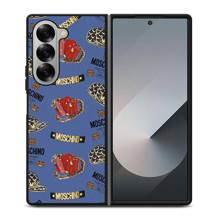 MOSCHINO COUTURE BEAR PATTERN Samsung Galaxy Z Fold 6 Case Cover