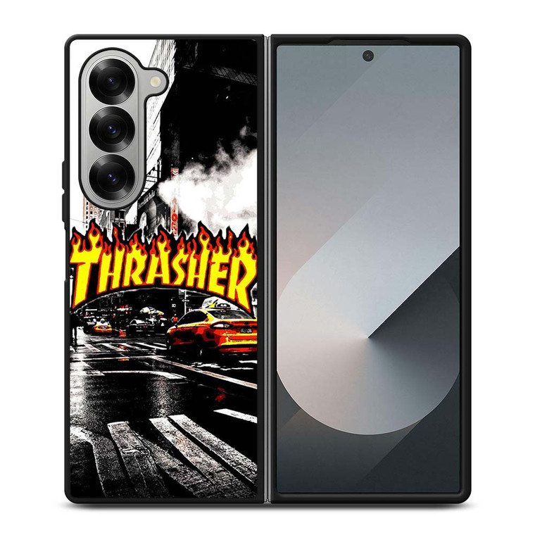 THRASHER SKATEBOARD NEW YORK LOGO Samsung Galaxy Z Fold 6 Case Cover