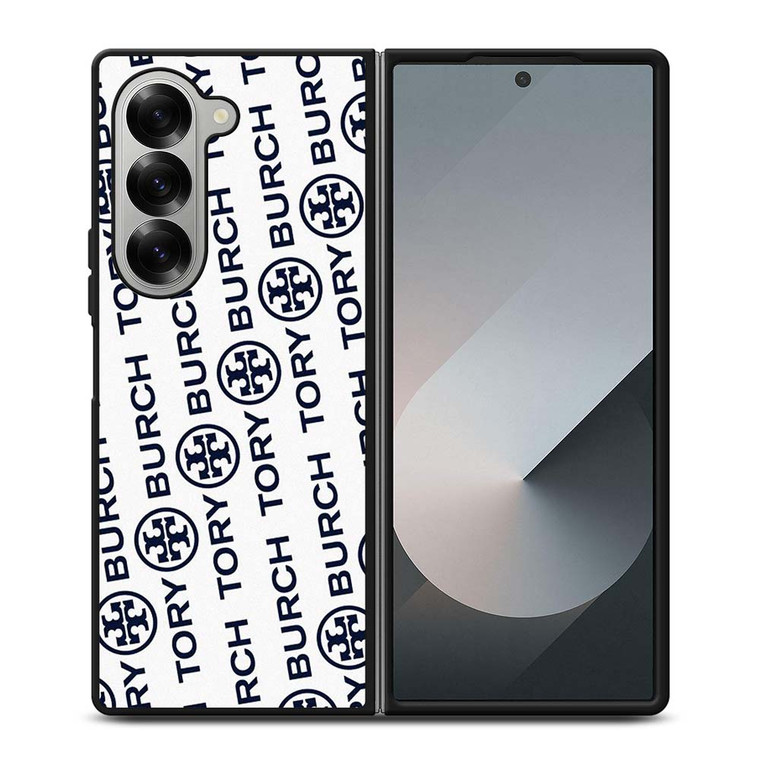 TORY BURCH NAVY LOGO Samsung Galaxy Z Fold 6 Case Cover