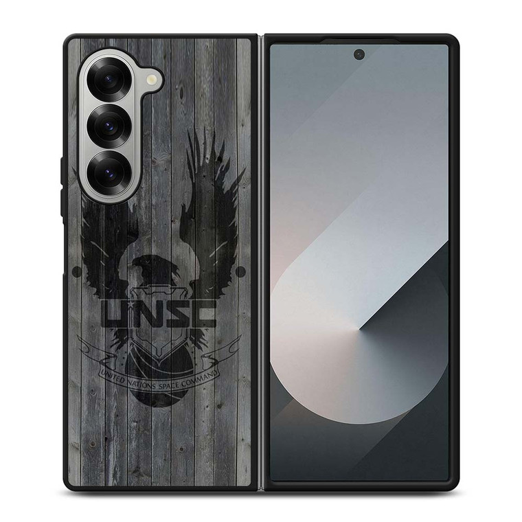 UNITED NATIONS SPACE COMMAND WOOD LOGO Samsung Galaxy Z Fold 6 Case Cover