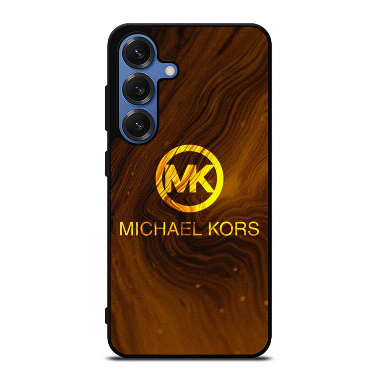 MICHAEL KORS GOLD MARBLE LOGO Samsung Galaxy S25 Case Cover