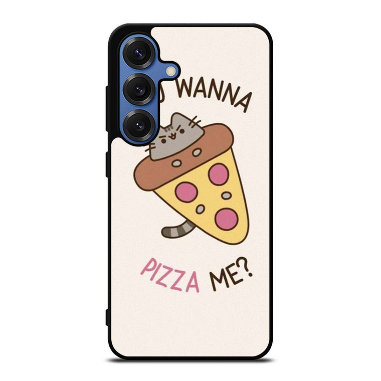 PUSHEEN THE CAT PIZZA Samsung Galaxy S25 Case Cover