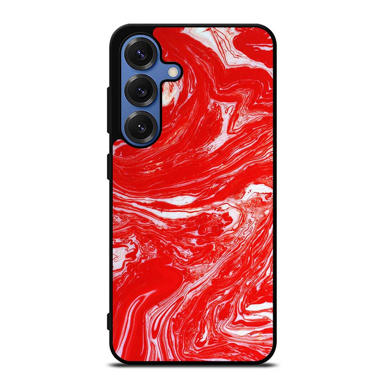 RED LIQUID TEXTURE Samsung Galaxy S25 Case Cover