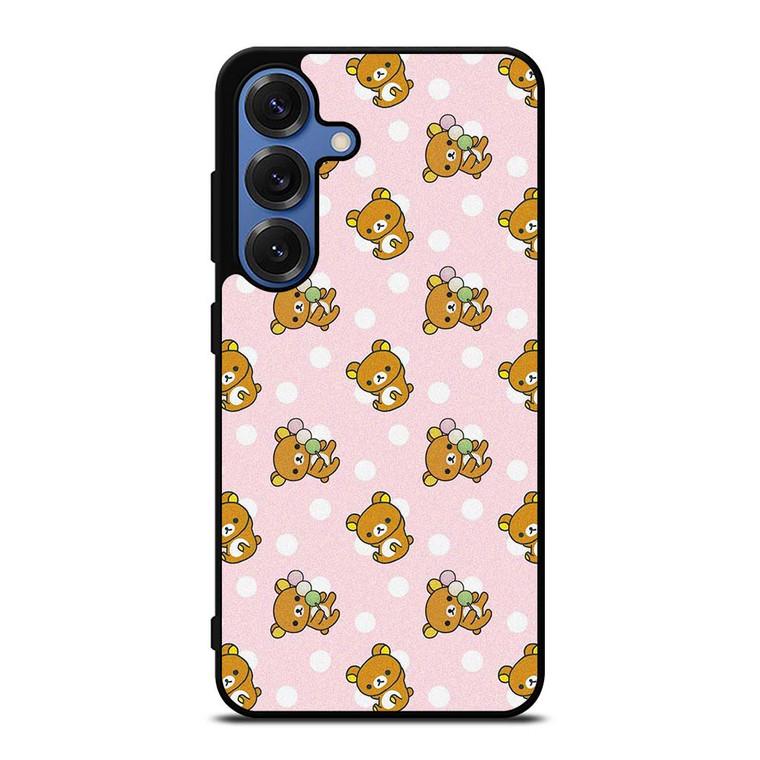 RILAKKUMA BEAR PATTERN Samsung Galaxy S25 Case Cover
