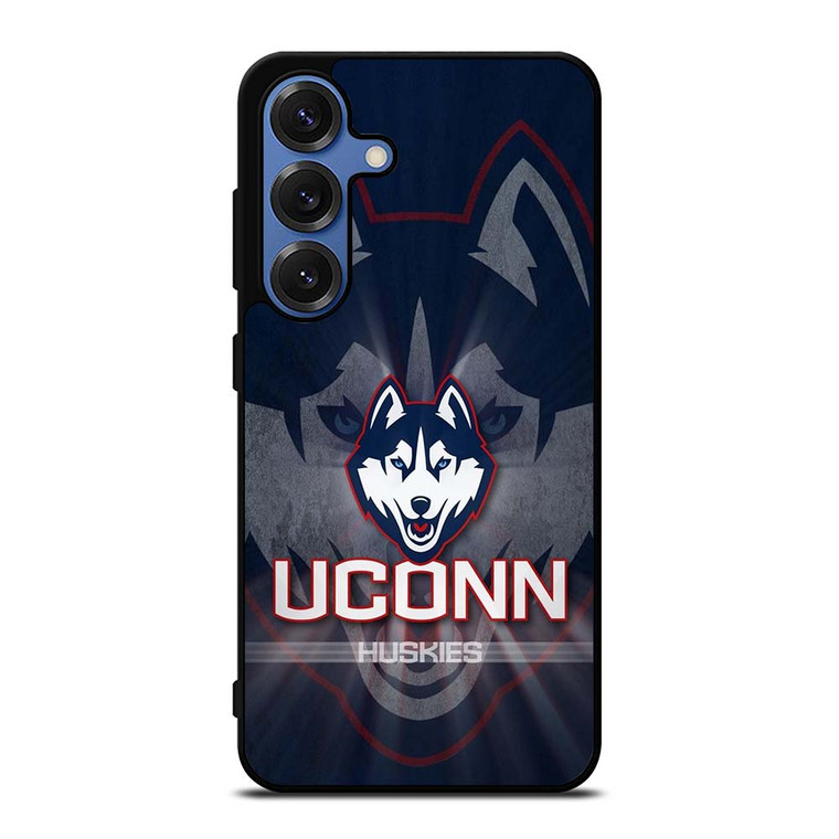 UCONN HUSKIES BASKETBALL METAL LOGO Samsung Galaxy S25 Case Cover