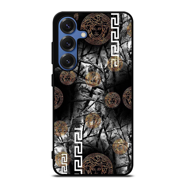 VERCASE CAMO LEAF BLACK WHITE Samsung Galaxy S25 Case Cover