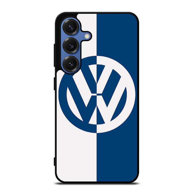 VW VOLKSWAGEN SLICED BLUE LOGO Samsung Galaxy S25 Case Cover