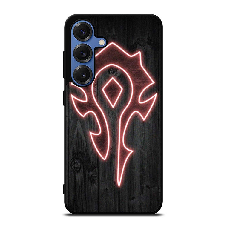 WORLD OF WARCRAFT HORDE WOOD LOGO Samsung Galaxy S25 Case Cover