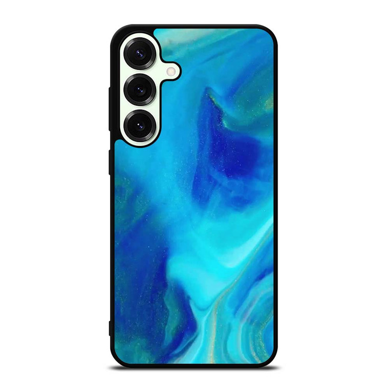 BLUE LIQUID TEXTURE Samsung Galaxy S25 Plus Case Cover