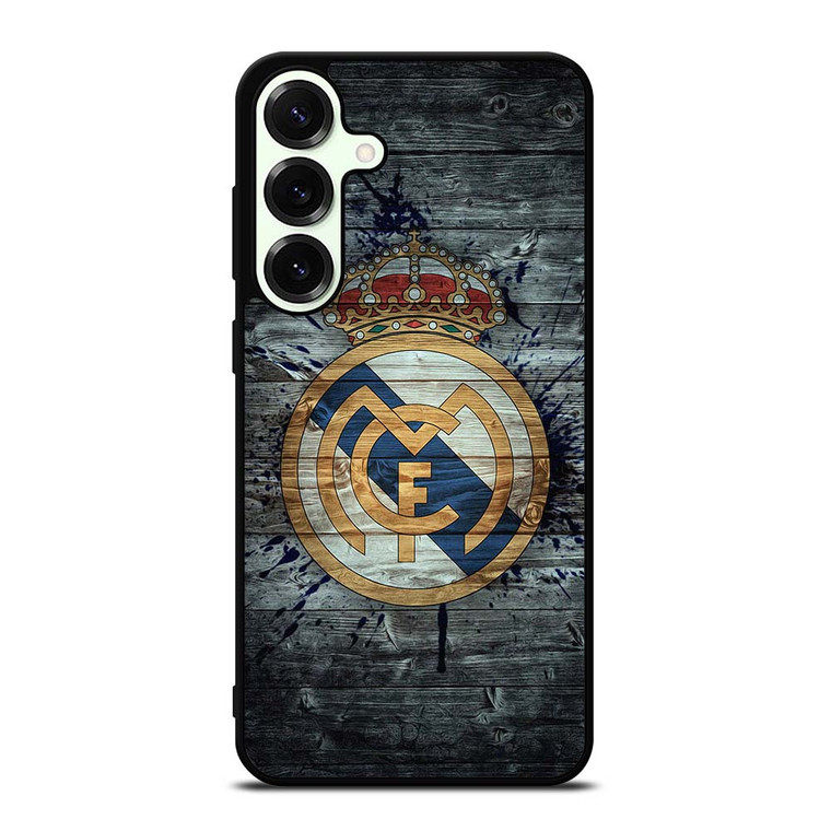 REAL MADRID FOOTBALL WOOD LOGO Samsung Galaxy S25 Plus Case Cover