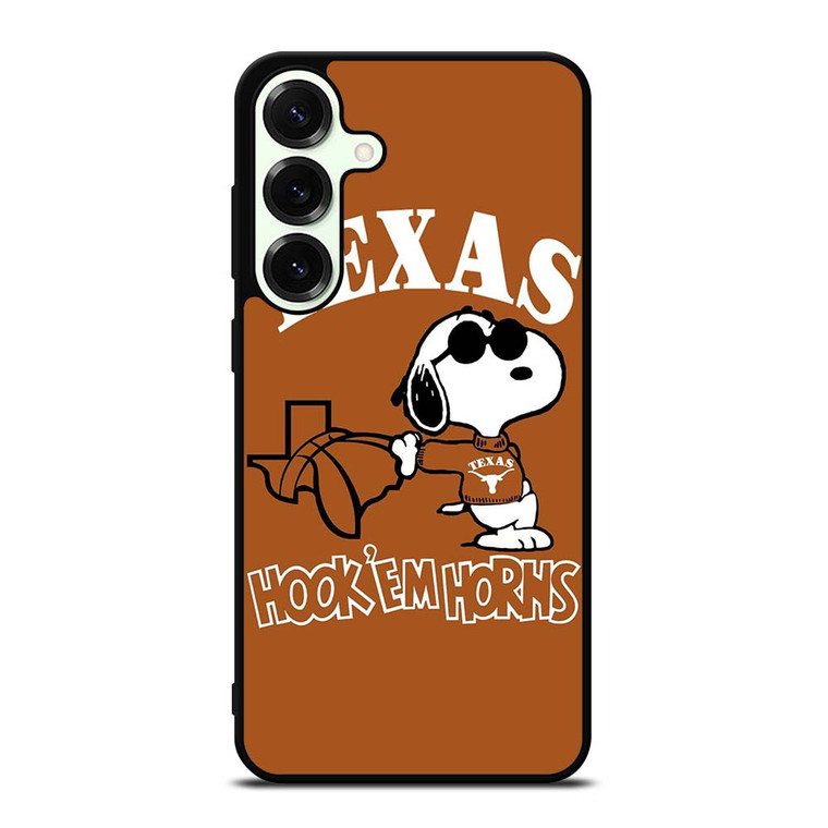 TEXAS LONGHORNS SNOOPY CARTOON Samsung Galaxy S25 Plus Case Cover