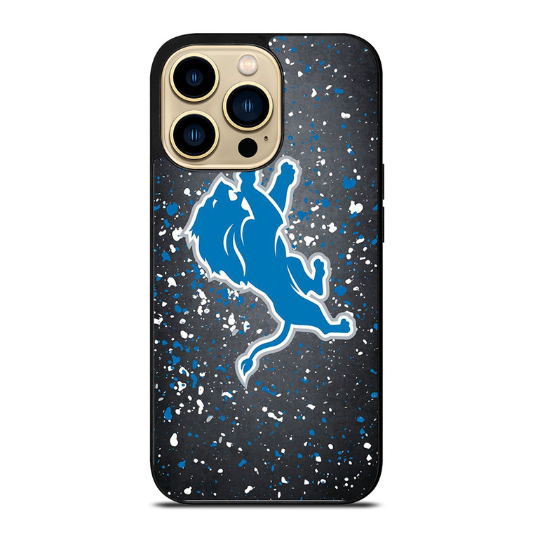 DETROIT LIONS FOOTBALL NFL SPLASHED LOGO  iPhone 14 Pro Max Case Cover
