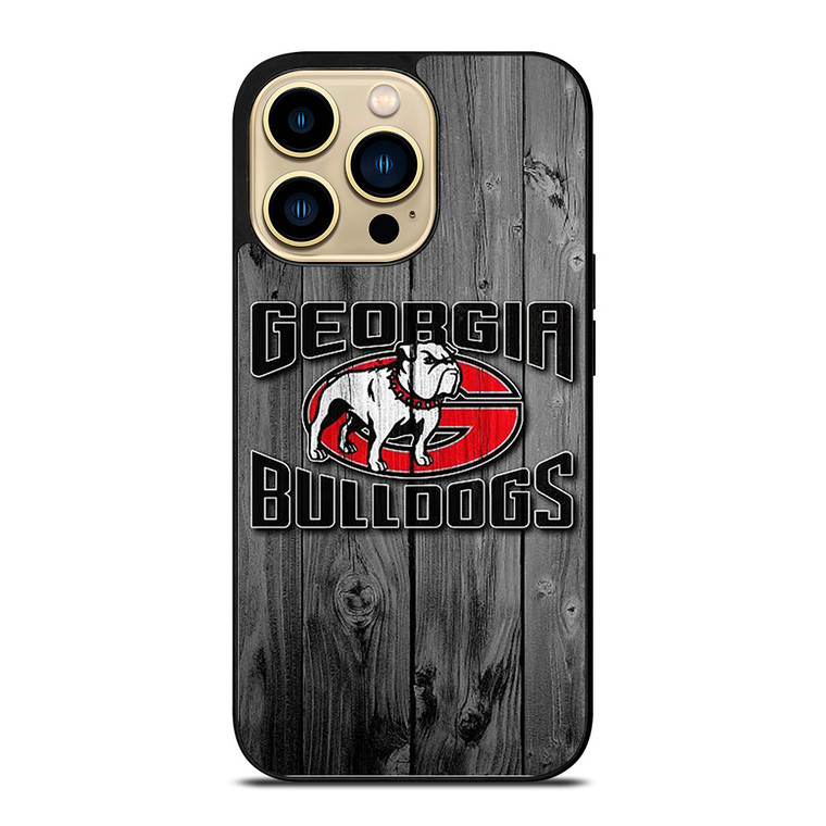 GEORGIA BULLDOGS WOOD LOGO  iPhone 14 Pro Max Case Cover