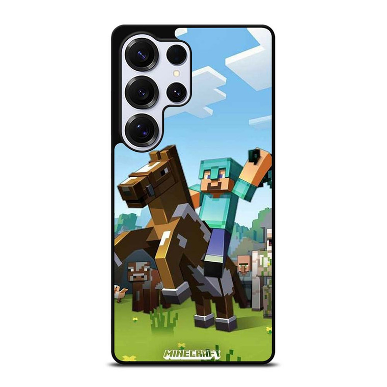 MINECRAFT KNIGHT AND HORSE Samsung Galaxy S25 Ultra Case Cover